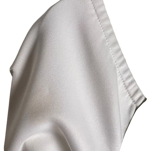 Badgley Mischka Black White Two-Tone Off Shoulder Trumpet Gown Size 4 - Picture 9 of 15